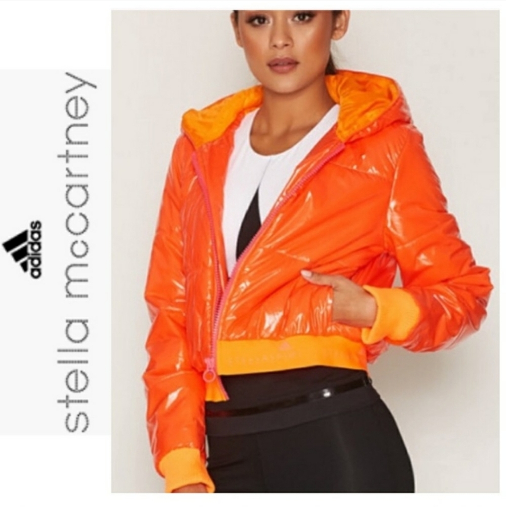 Adidas Stella Sport Puffer Jacket Orange NWT